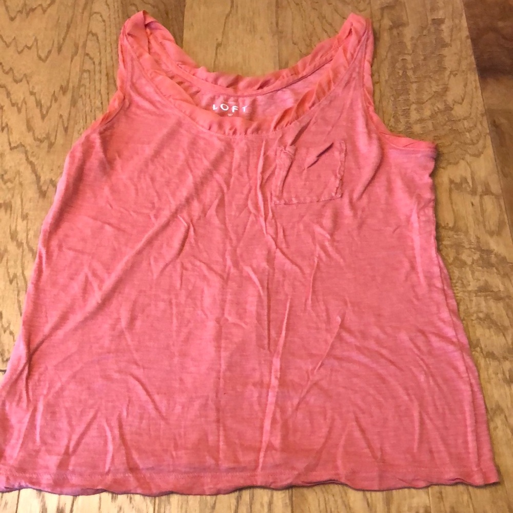 Loft tank with scallop neckline medium